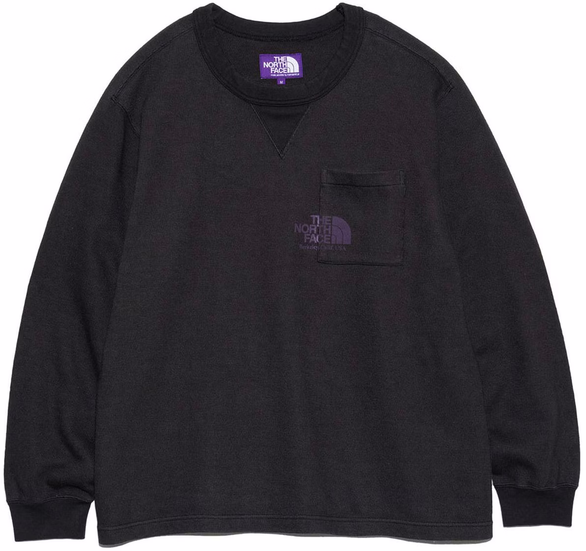 the-north-face-purple-label-logo-print-loose-crew-neck-long-sleeve-tee-charcoal-nt-3405-n-ch