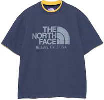 THE NORTH FACE Purple Label Logo Print Loose Fit Tee Navy Unisex Retro Style NT3412N-VN THE NORTH FACE Purple Label Logo Print Loose Fit Tee Navy Unisex Retro Style NT3412N-VN