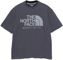 THE NORTH FACE Purple Label Logo Print Unisex Loose Fit T-Shirt Asphalt Gray NT3412N-AH THE NORTH FACE Purple Label Logo Print Unisex Loose Fit T-Shirt Asphalt Gray NT3412N-AH
