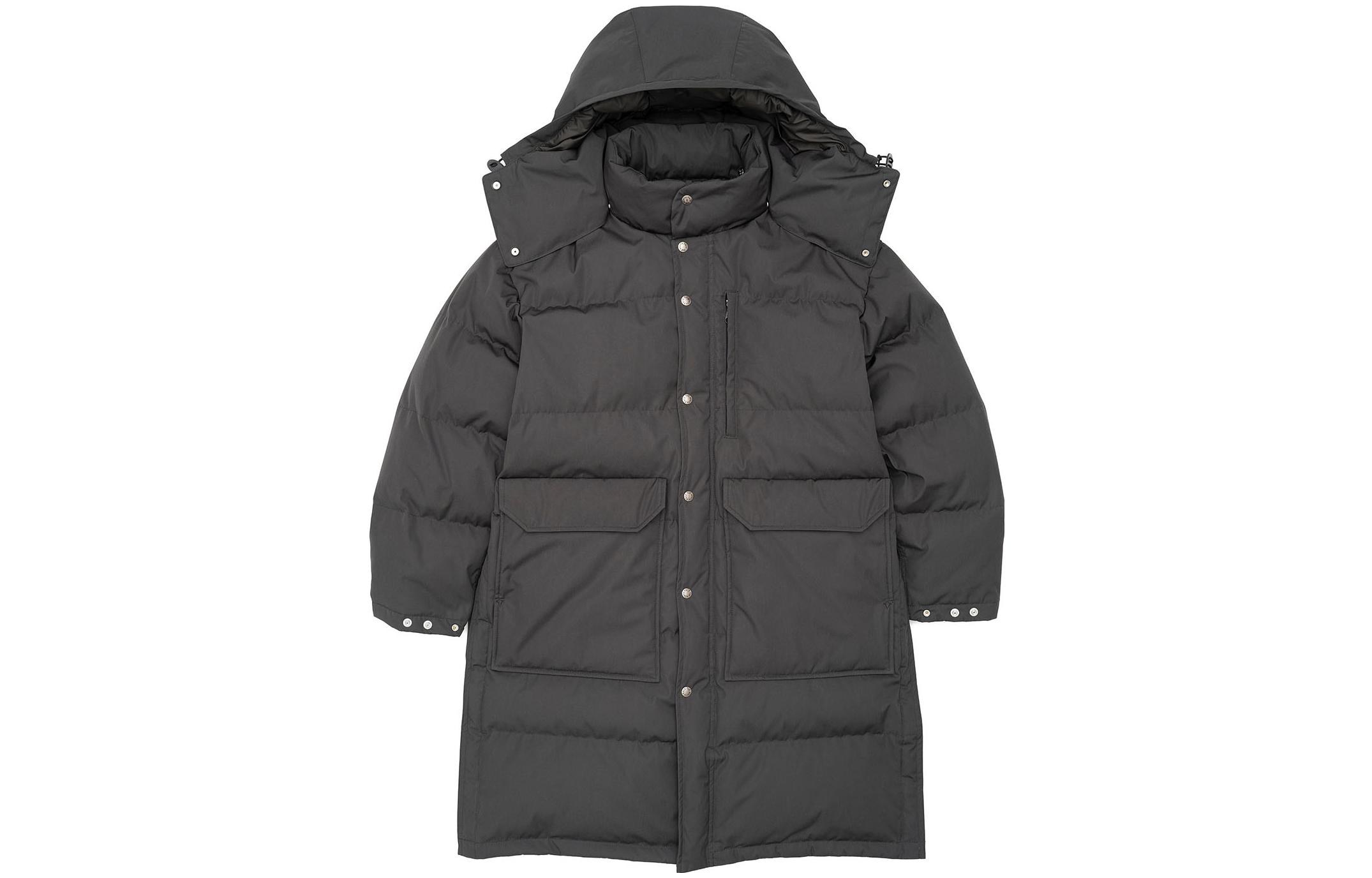 TNF PURPLE LABEL Long Zip Hoodie Down Coat Unisex Grey ND2264N-DH