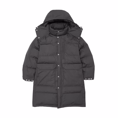 TNF PURPLE LABEL Long Zip Hoodie Down Coat Unisex Grey ND2264N-DH