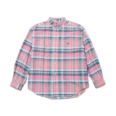 TNF PURPLE LABEL Madras Plaid Unisex Loose Shirt Pink NT3203N-P