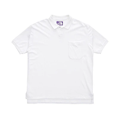 TNF PURPLE LABEL Men’s Relaxed Polo Shirt White NT3019N-W