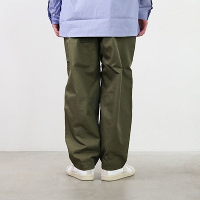 THE NORTH FACE PURPLE LABEL 軍綠色寬版錐形斜紋褲 男女適用 NT5052N-KK Shop THE NORTH FACE PURPLE LABEL 軍綠色寬版錐形斜紋褲 男女適用 NT5052N-KK