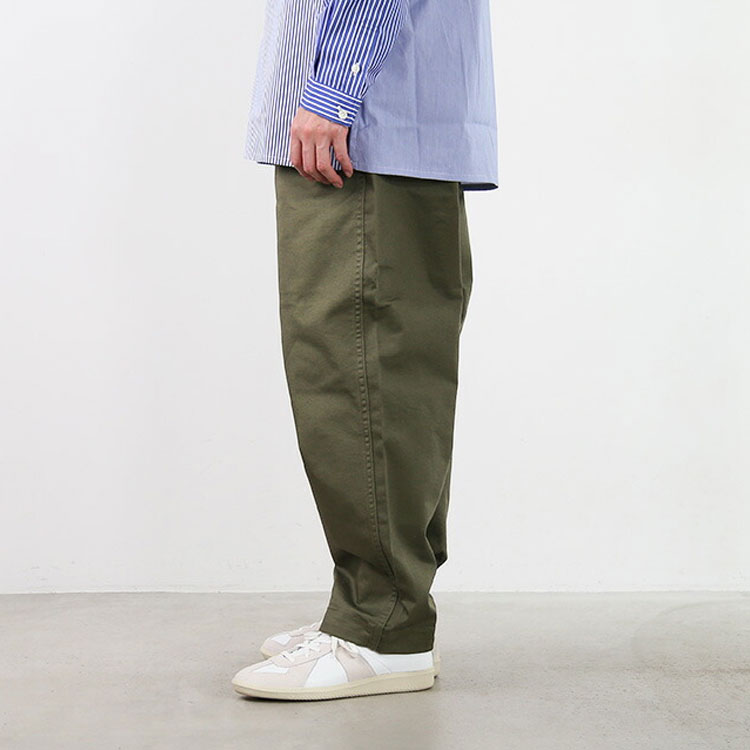 Details for THE NORTH FACE PURPLE LABEL 軍綠色寬版錐形斜紋褲 男女適用 NT5052N-KK