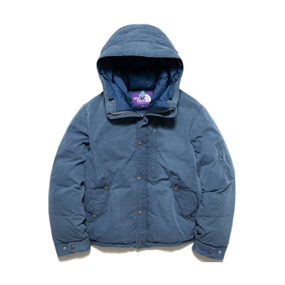 TNF PURPLE LABEL Mountain Short Down Jacket Men Indigo Winter ND2066N-IB