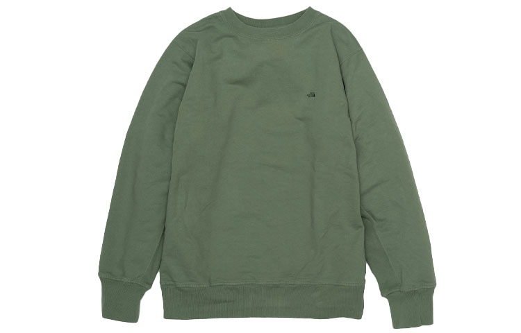 The North Face Purple Label Olive Green Basic Crewneck Sweatshirt NT6903N-GG