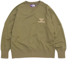 The North Face Purple Label Olive Green Retro Crewneck Sweatshirt Unisex. NT6250N-OL The North Face Purple Label Olive Green Retro Crewneck Sweatshirt Unisex. NT6250N-OL