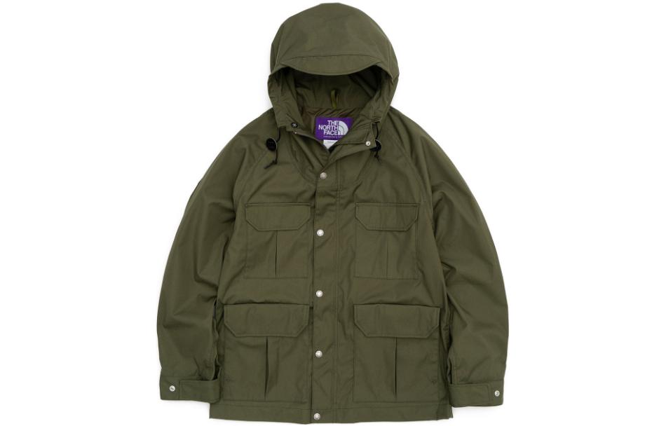TNF PURPLE LABEL Olive Green Utility Hooded Jacket Unisex NP2051N-OL