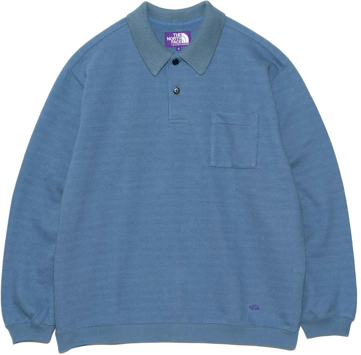 the-north-face-purple-label-smoke-blue-loose-long-sleeve-polo-shirt-nt-3403-n-sb
