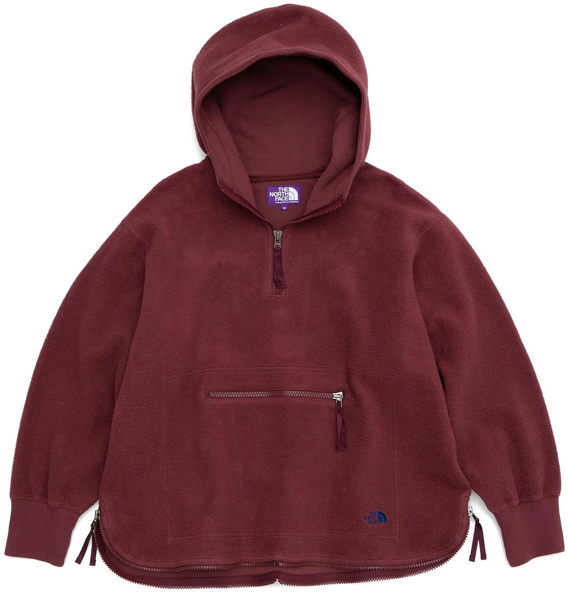the-north-face-purple-label-solid-logo-half-zip-sweatshirt-burgundy-nt-6251-n-bg