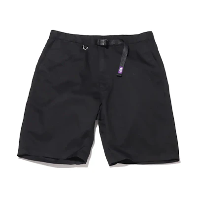 TNF Purple Label SS22 Black Solid Belted Shorts Japan Edition NT4102N-K