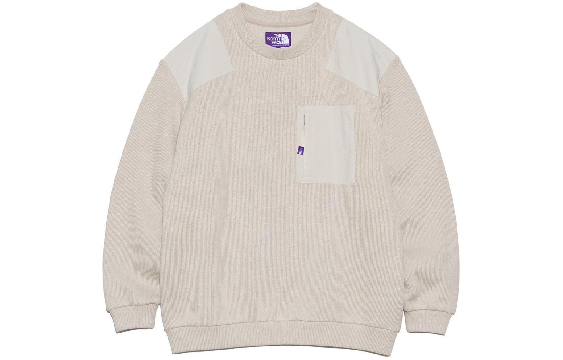 Order THE NORTH FACE PURPLE LABEL SS24 米色拼接針織套頭圓領男款上衣. NT6402N-BE