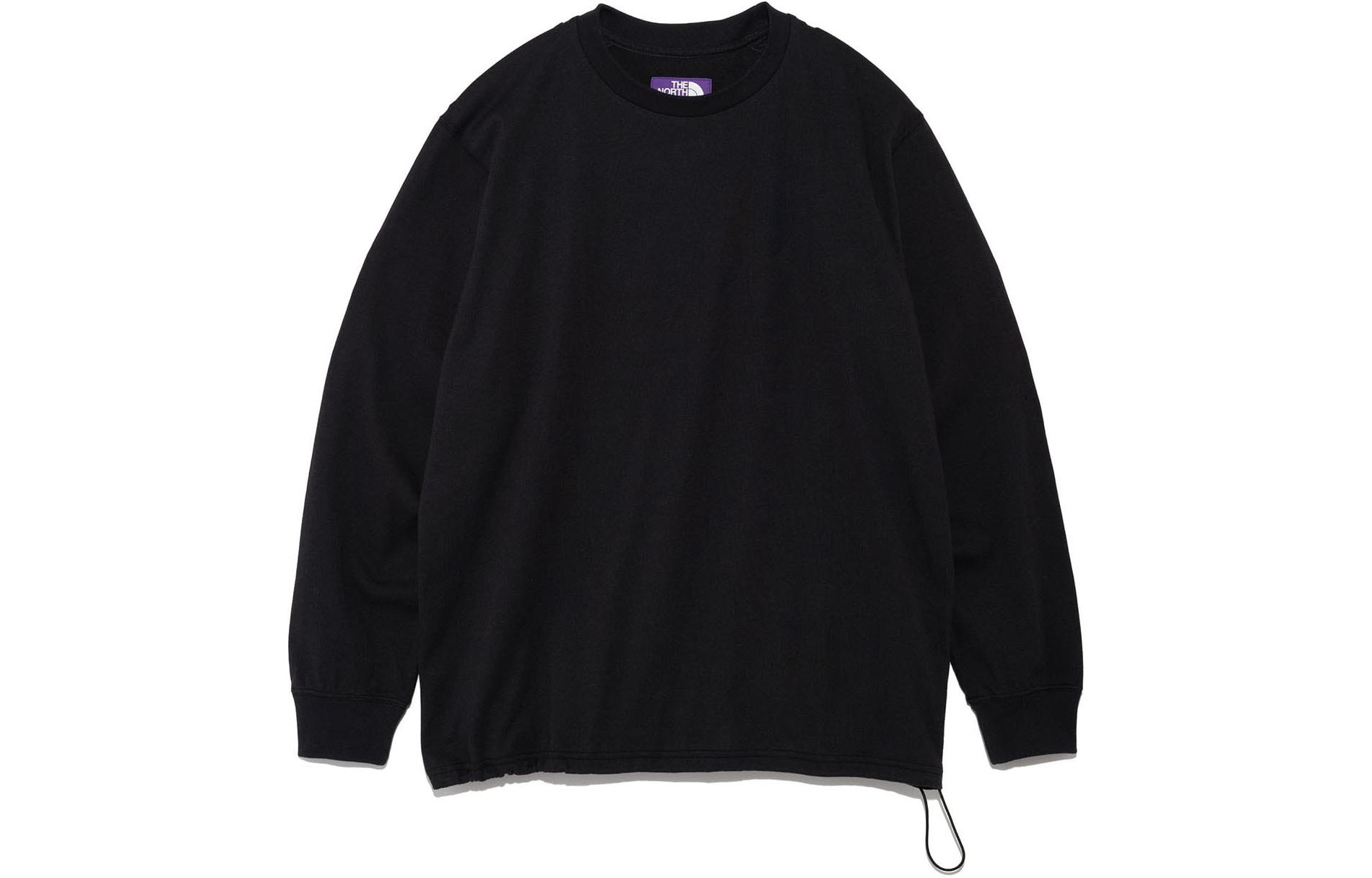 The North Face Purple Label SS24 Black Drawstring Pullover Sweatshirt Unisex NT3350N-K