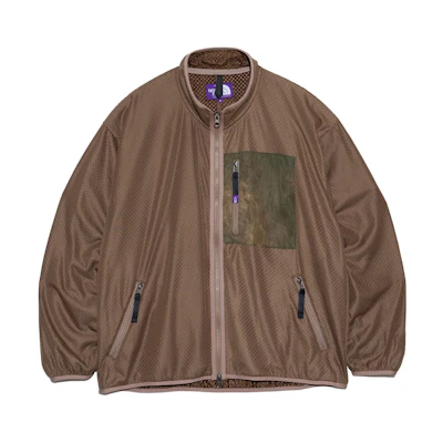 TNF PURPLE LABEL SS24 Brown Nylon Blend Utility Zip Jacket Unisex NY2404N-BR