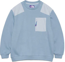 The North Face PURPLE LABEL SS24 Colorblock Pullover Sweater Men Sky Blue NT6402N-SX The North Face PURPLE LABEL SS24 Colorblock Pullover Sweater Men Sky Blue NT6402N-SX