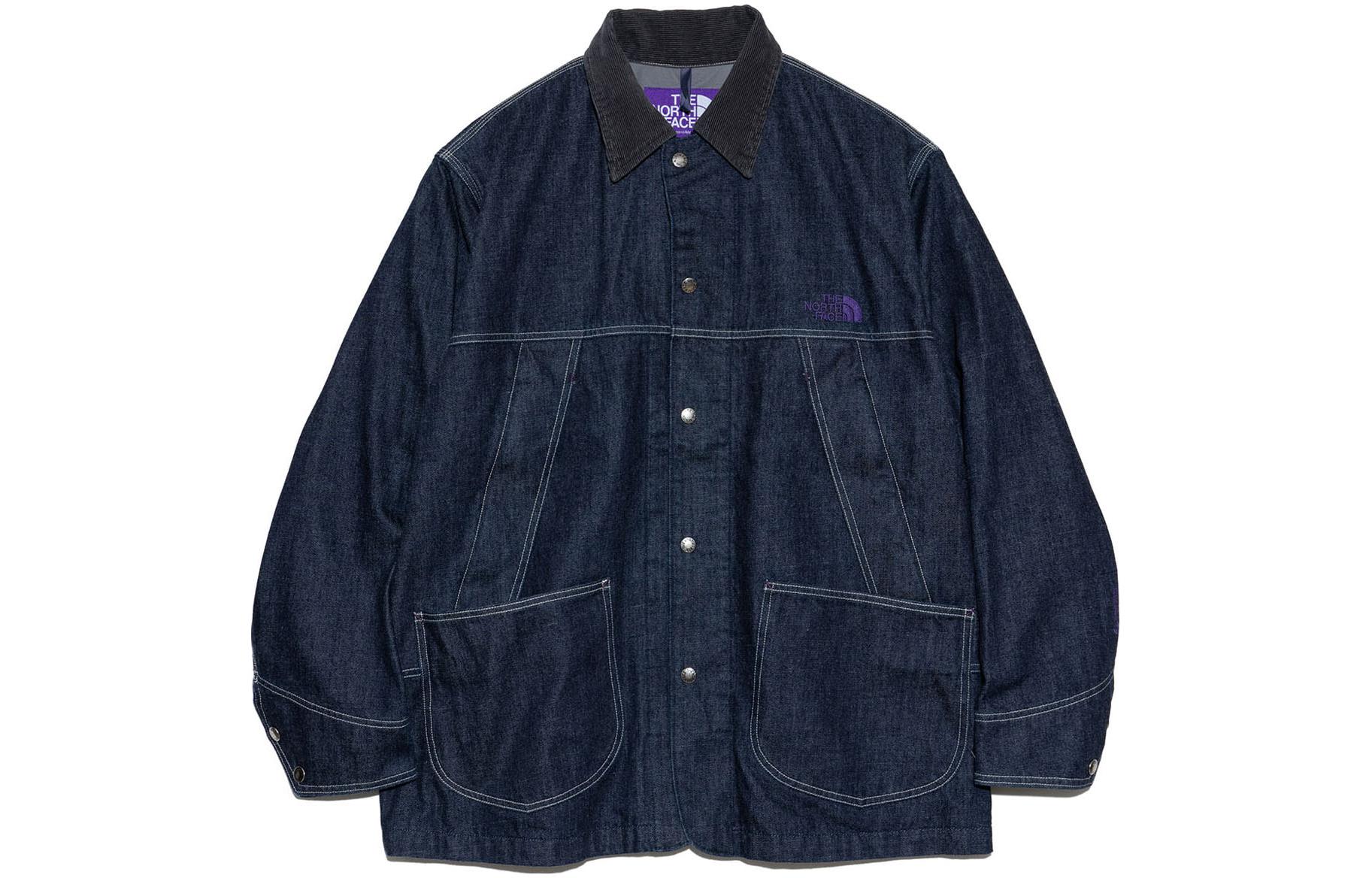 TNF Purple Label SS24 Embroidered Logo Denim Jacket Navy Unisex NP2402N-ID