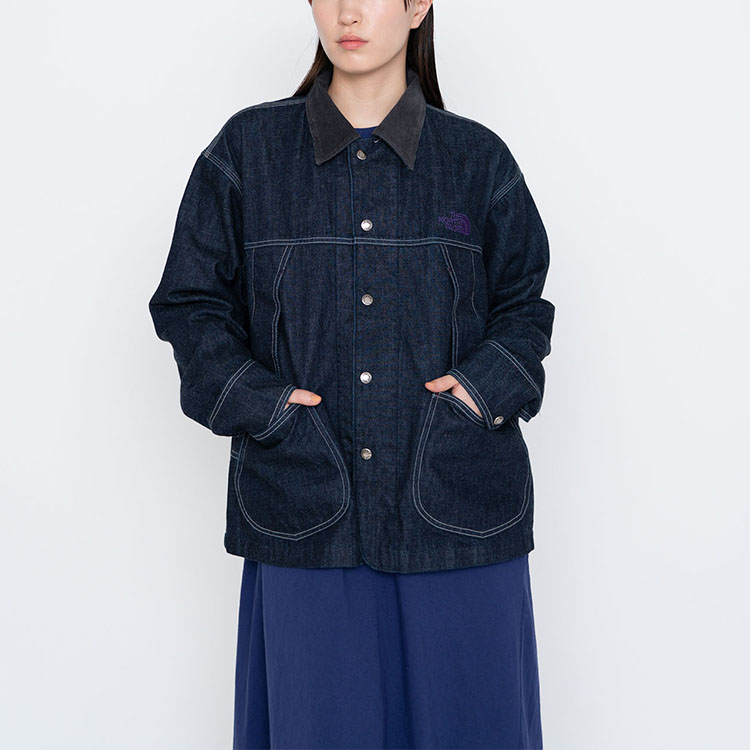 TNF Purple Label SS24 Embroidered Logo Denim Jacket Navy Unisex NP2402N-ID 圖 3