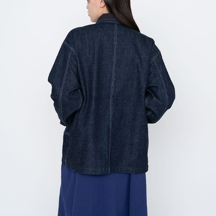 TNF Purple Label SS24 Embroidered Logo Denim Jacket Navy Unisex NP2402N-ID 圖 4