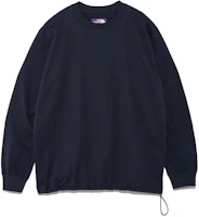 The North Face Purple Label SS24 Navy Unisex Drawstring Crewneck Pullover. NT3350N-N The North Face Purple Label SS24 Navy Unisex Drawstring Crewneck Pullover. NT3350N-N
