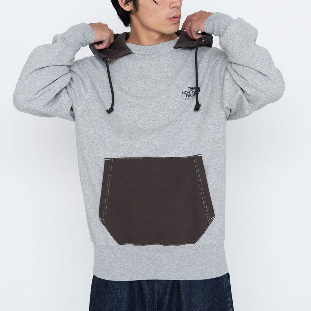 Shop The North Face PURPLE LABEL SS24 復古標誌連帽上衣 男女款 灰色 NT6400N-Z