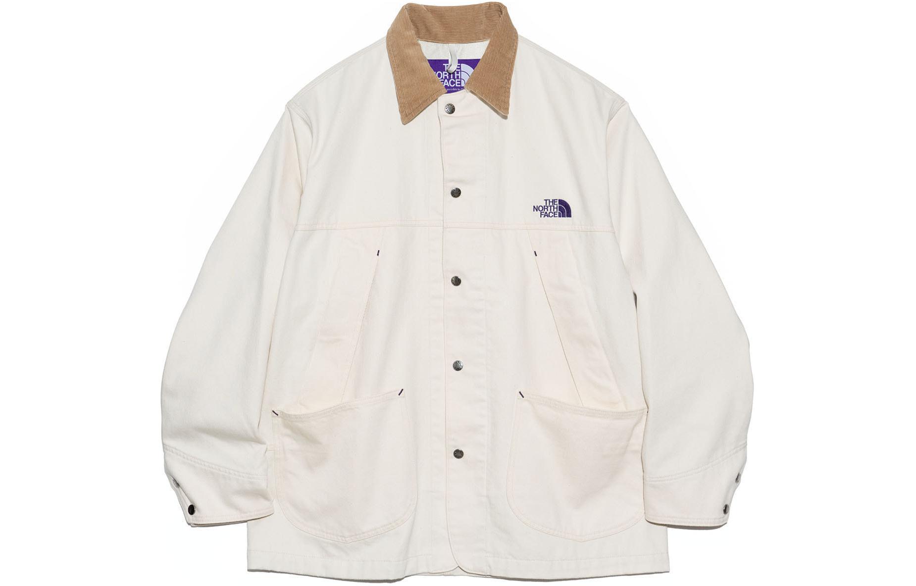 TNF PURPLE LABEL SS24 White Embroidered Logo Denim Jacket Unisex NP2402N-NA