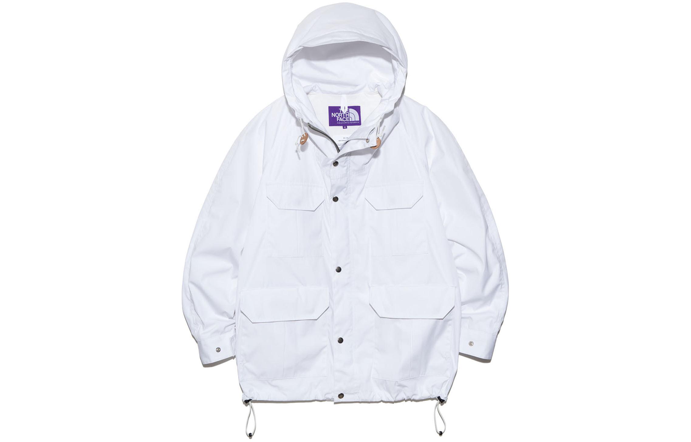 The North Face PURPLE LABEL SS24 White Logo Unisex Hooded Parka NP2352N-W
