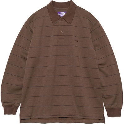 The North Face PURPLE LABEL Polo Lengan Panjang Garis Mocha NT6352N-MO Buy The North Face PURPLE LABEL Polo Lengan Panjang Garis Mocha NT6352N-MO