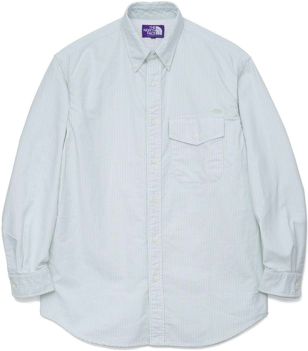 the-north-face-purple-label-striped-long-sleeve-shirt-green-nt-3301-n-g