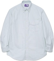 The North Face PURPLE LABEL Striped Long Sleeve Shirt Green NT3301N-G The North Face PURPLE LABEL Striped Long Sleeve Shirt Green NT3301N-G