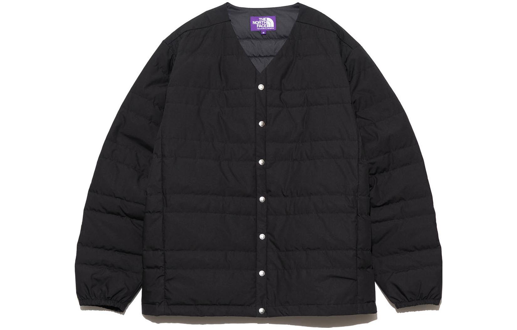 The North Face PURPLE LABEL Unisex Black V-Neck Loose-Fit Jacket ND2360N-K