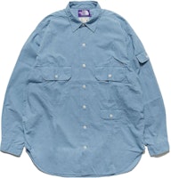 The North Face PURPLE LABEL Unisex Blue Casual Long Sleeve Shirt NT3311N-BL The North Face PURPLE LABEL Unisex Blue Casual Long Sleeve Shirt NT3311N-BL