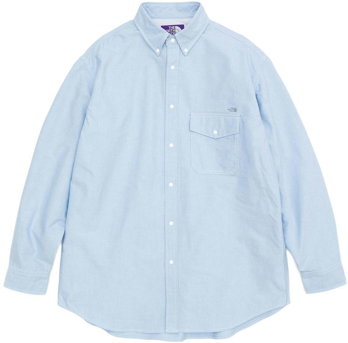 the-north-face-purple-label-unisex-blue-cotton-polyester-oxford-shirt-nt-3252-n-sx