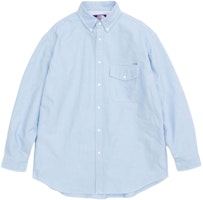 The North Face Purple Label Unisex Blue Cotton-Polyester Oxford Shirt NT3252N-SX The North Face Purple Label Unisex Blue Cotton-Polyester Oxford Shirt NT3252N-SX