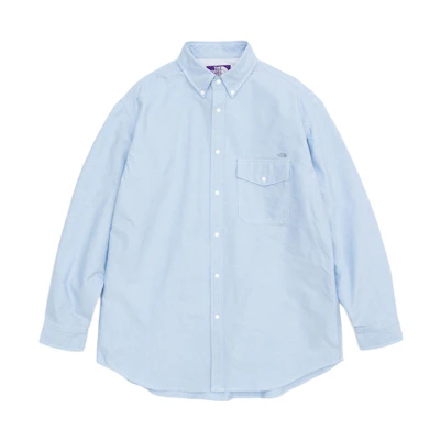 TNF Purple Label Unisex Blue Cotton-Polyester Oxford Shirt NT3252N-SX