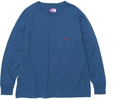 The North Face Purple Label Unisex Blue Logo Crewneck Long Sleeve Tee NT3102N-TR The North Face Purple Label Unisex Blue Logo Crewneck Long Sleeve Tee NT3102N-TR