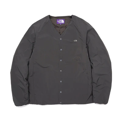 TNF Purple Label Unisex Collarless Down Jacket Grey Geo Pattern ND2059N-DH