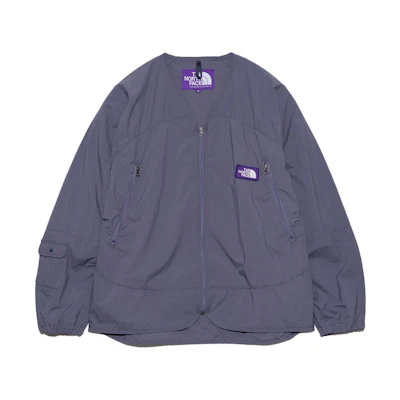TNF PURPLE LABEL Unisex Grey Purple Loose V-Neck Jacket NP2407N-DP