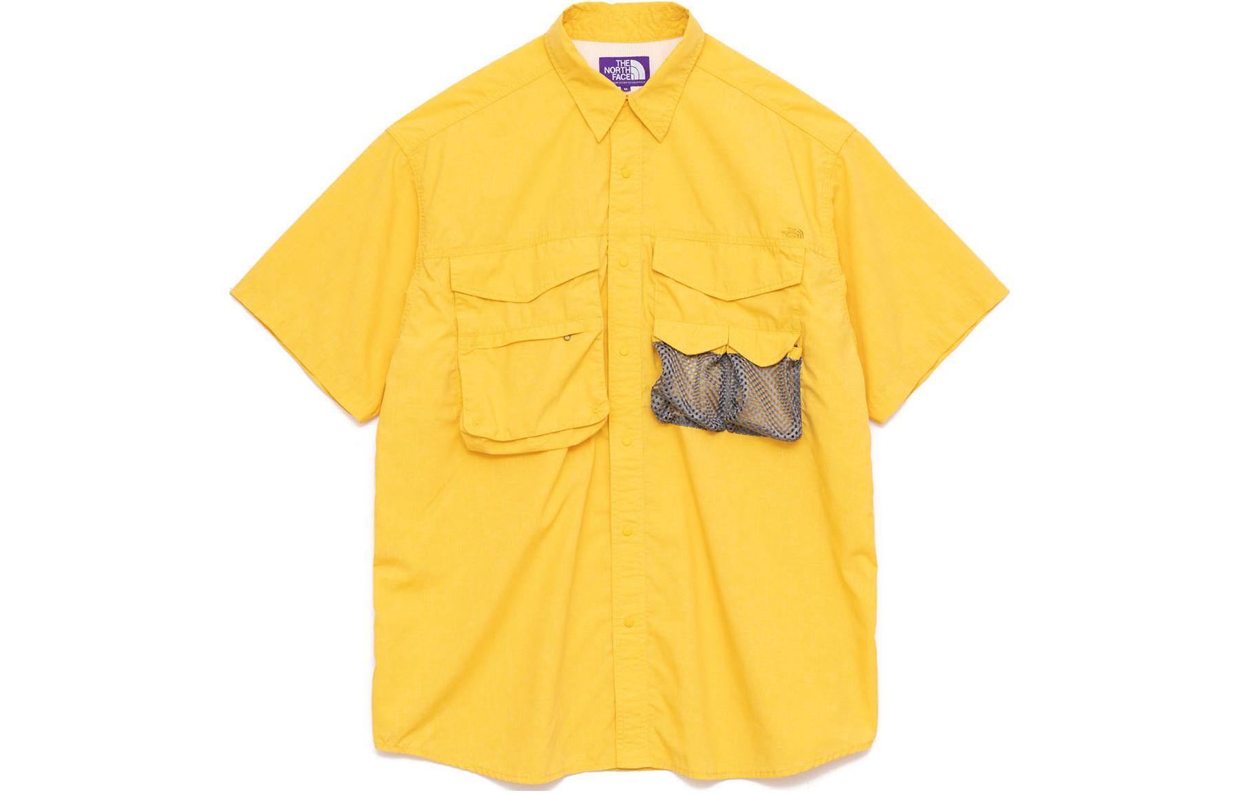 The North Face PURPLE LABEL Unisex Loose Fit Yellow Short Sleeve Shirt NT3320N-Y