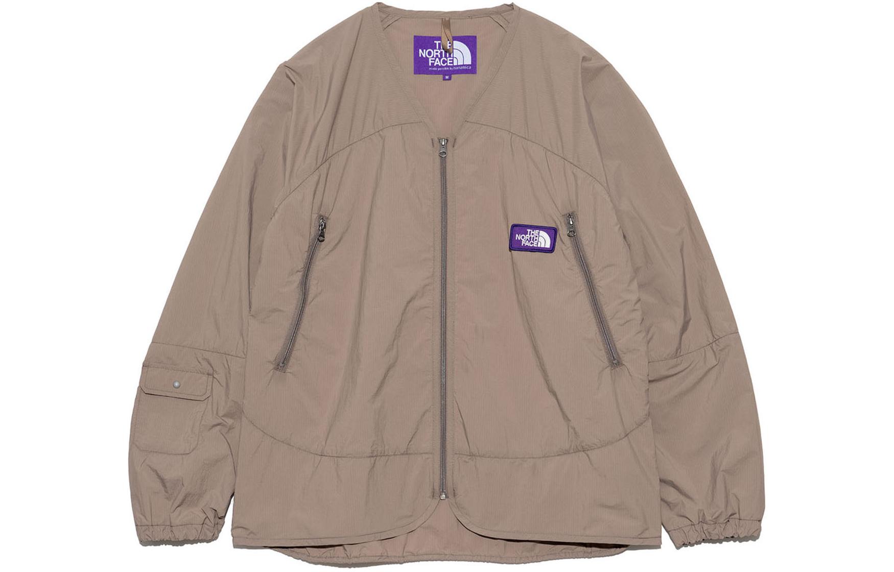 The North Face PURPLE LABEL Unisex Oversized V-Neck Jacket Khaki Beige NP2407N-KB