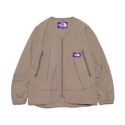 TNF PURPLE LABEL Unisex Oversized V-Neck Jacket Khaki Beige NP2407N-KB