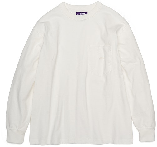 the-north-face-purple-label-unisex-pocket-embroidery-white-long-sleeve-tee-nt-3102-n-ow