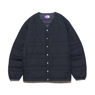 TNF PURPLE LABEL V-Neck Snap Button Jacket Deep Blue ND2360N-DN
