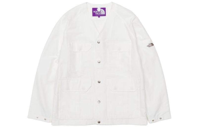 The North Face Purple Label White Multi-Pocket Outdoor V-Neck Jacket NP2205N-OW