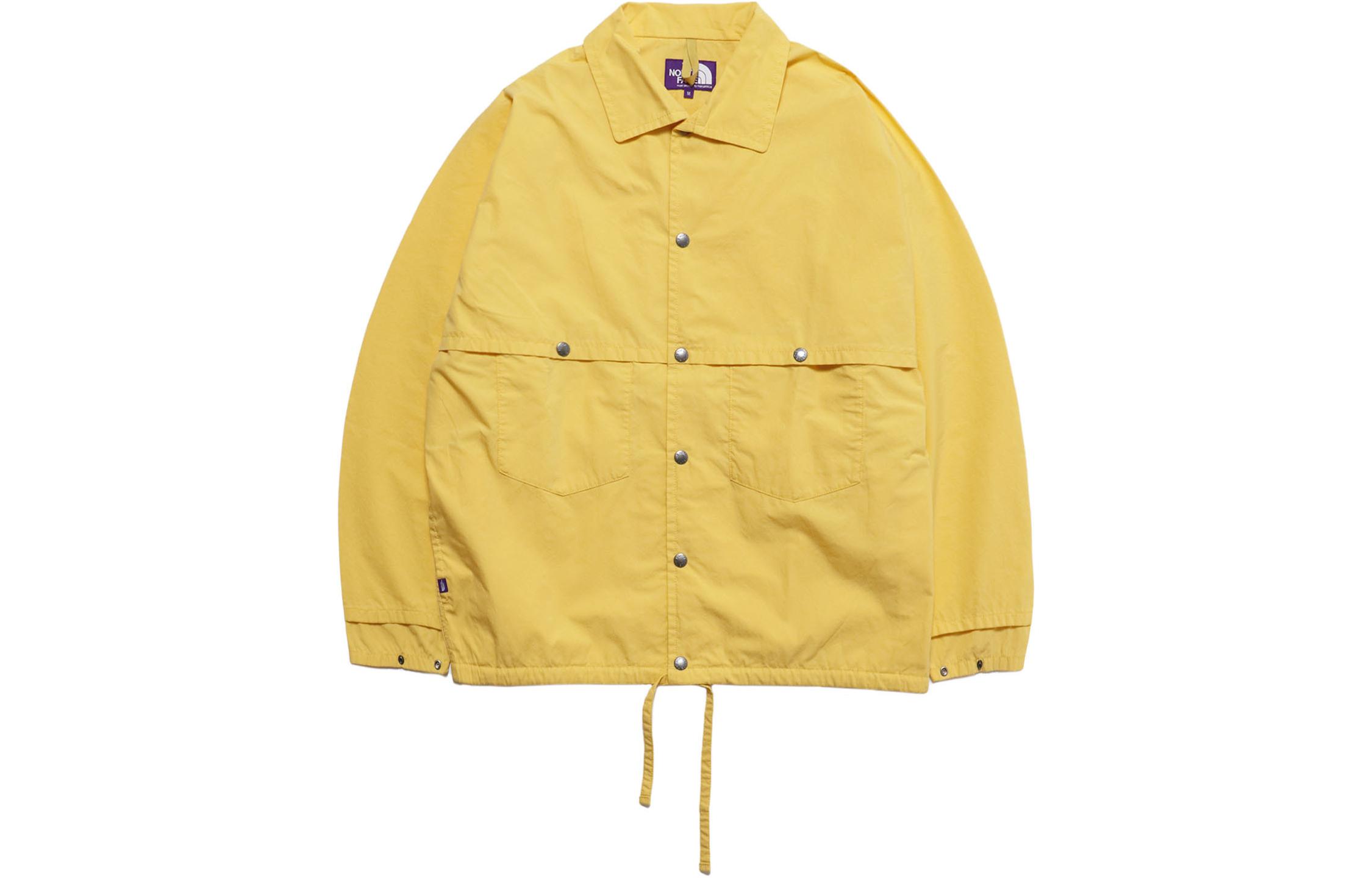 The North Face Purple Label Yellow Solid Loose-Fit Long-Sleeve Jacket NP2408N-Y