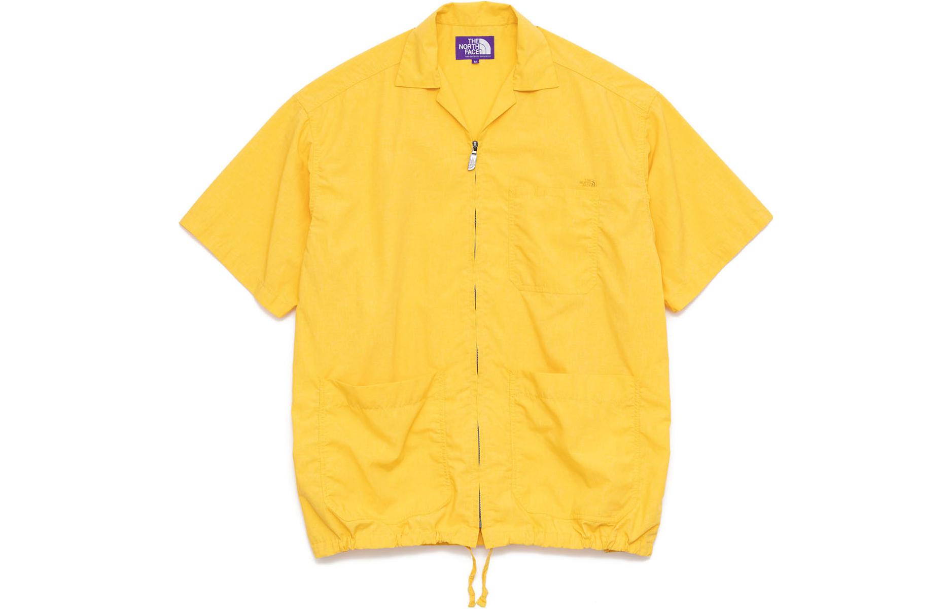 The North Face PURPLE LABEL Yellow Zip Pocket Short Sleeve Shirt NT3321N-Y