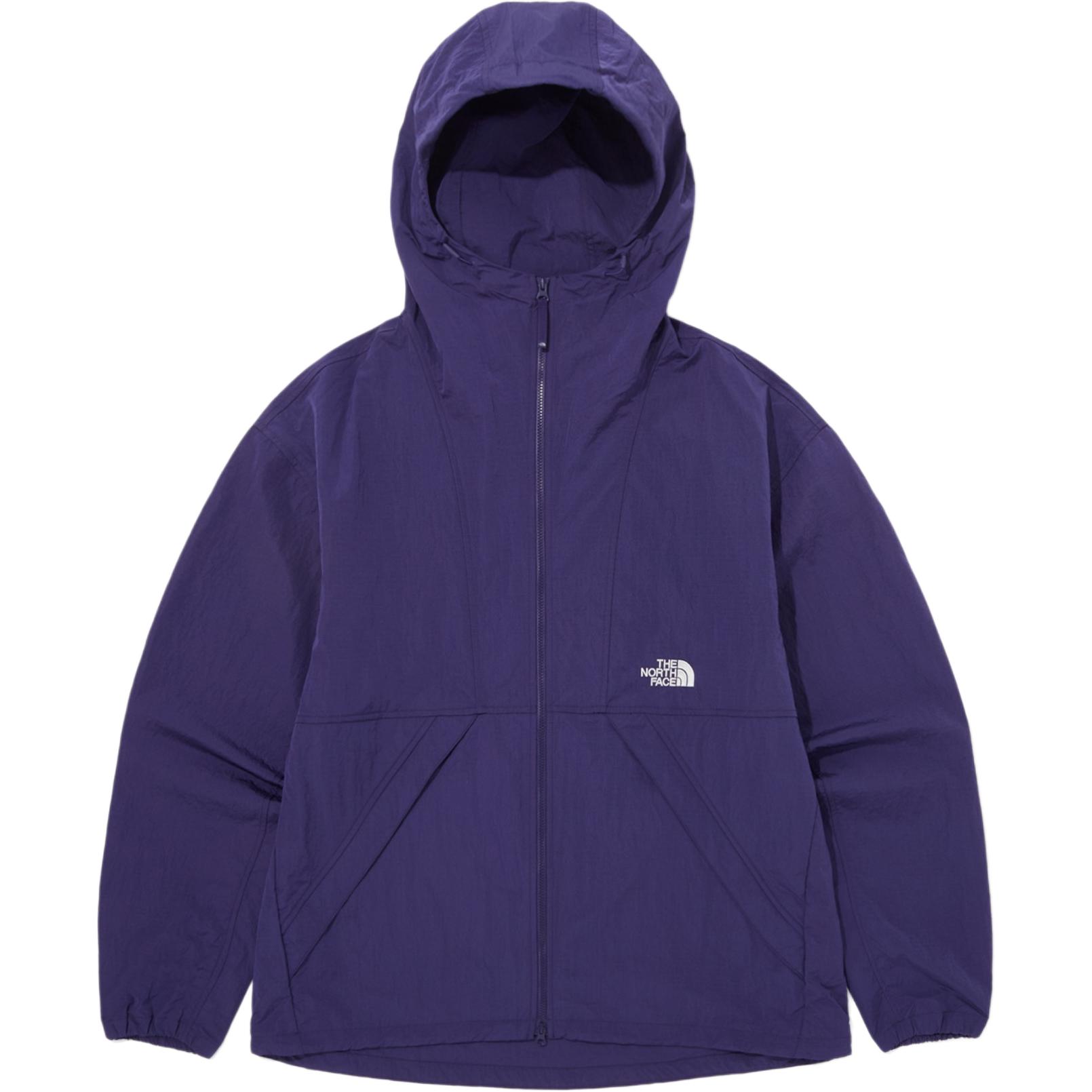 TNF Purple Solid Color Zip-Up Hooded Jacket NJ3LQ03D