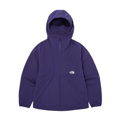 TNF Purple Solid Color Zip-Up Hooded Jacket NJ3LQ03D