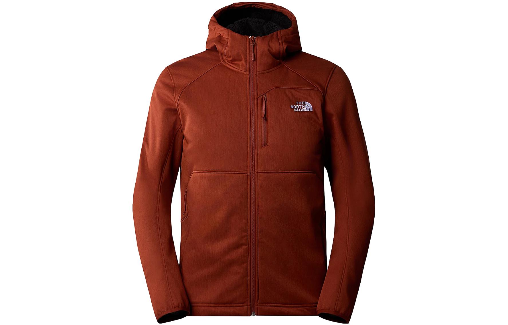 TNF Quest Softshell Hoodie Jacket Solid Logo - Dark Red NF0A3YFP-URZ