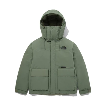 TNF Ranger Logo Hoodie Down Jacket Unisex Green NJ1DP58K